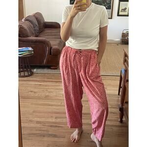 Floral Culotte Ankle Pants Size Large